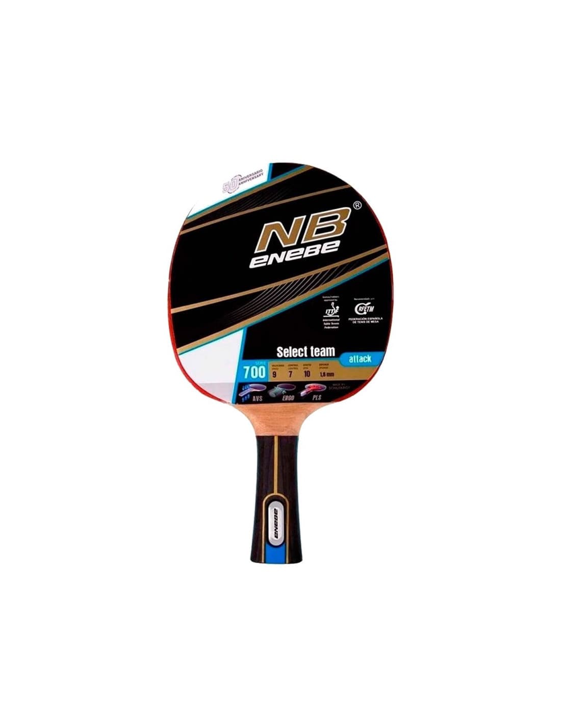 Raquette padel de tennis de table Enebe Équipe Sélection 700 Noir